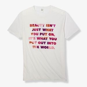 Ulta x Emma Star Brown white pink shirt sleeve tee t-shirt